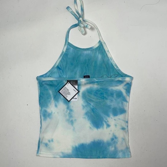 Rue21 “Spoiled” Blue Tie Dye Halter Top - Picture 2 of 4